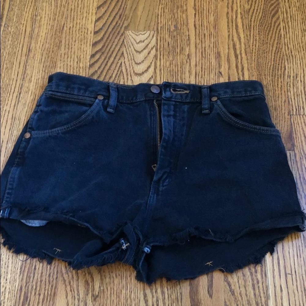 Black Denim Jean Shorts